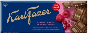 Шоколад молочный с красными ягодами Fazer 180 гр