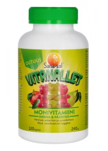 Поливитамины для детей яблоко груша Sana-sol 120 штук