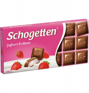 Шоколад молочный йогурт клубника Schogetten 100 гр