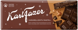 Шоколад молочный Fazer tumma suklaa karamelmanteli 200 гр