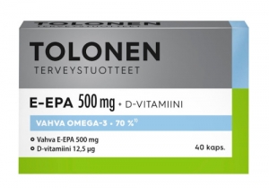 Omega-3 E-EPA + витамин D Tolonen 40 капсул