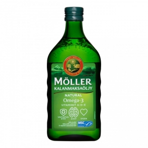 Жидкий рыбий жир Omega-3 с витамином A D E Möller 500 мл