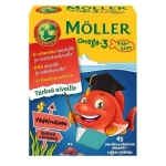 MÖLLER Omega-3+D3 малина 45 штук