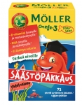 MÖLLER Omega-3+D3 малина 72 штуки