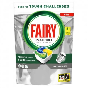 Таблетки для посудомойки Fairy Platinum All in One 51 шт