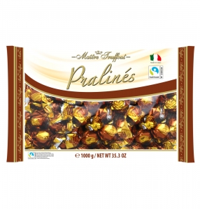 Шоколадные конфеты Pralines Milk Chocolate With Cappuccino Filling Maître Truffout 1000 гр