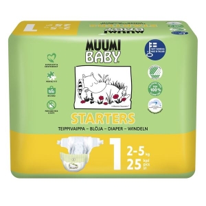 Подгузники Muumi размер 1 2-5 кг 25 штук
